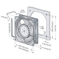 Alojamento de alumínio de 140mmx140mmx51mm, fã axial plástico do impulsor DC14051